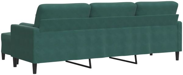 vidaXL 3-Sitzer-Sofa mit Hocker Dunkelgrün 210 cm Samt 3278279 Bild 5