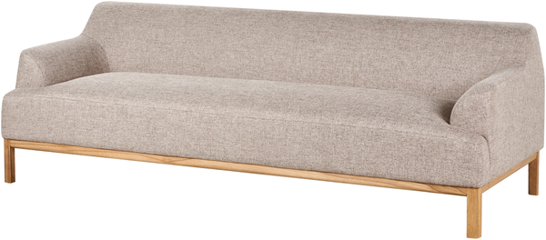 beliani 'SOSJO' 3-Stizer-Sofa, Stoff braun, Mittig, 219 x 83 x 74 cm Bild 4