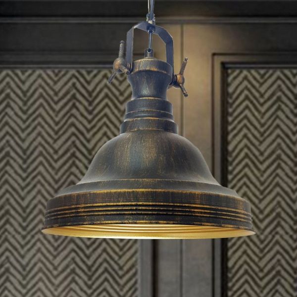 Bamyum Pendelleuchte Bamyum Pendelleuchte Ulmete Handgemalte Deckenlampe Ø30 cm Metall Lamp, ohne Leuchtmittel