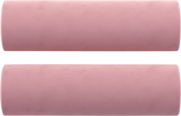 vidaXL Zierkissen 2 Stk. Rosa Ø15x50 cm Samt 349512