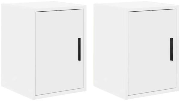 vidaXL Garagen-Wandschränke 2 Stk. Weiß Holzwerkstoff 860608