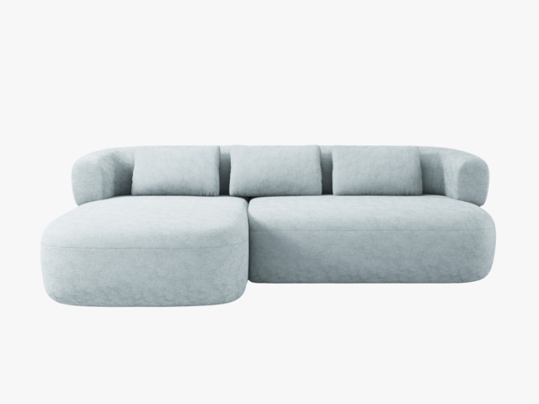 Micadoni 5-Sitzer Ecksofa Jenny Links Chenille Perfect Harmony Hellblau