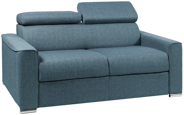 Vente-unique - VIZIR Sofa Stoff Blau - B 223 cm94 cm x H 110 cm95 cm x L 176 cm