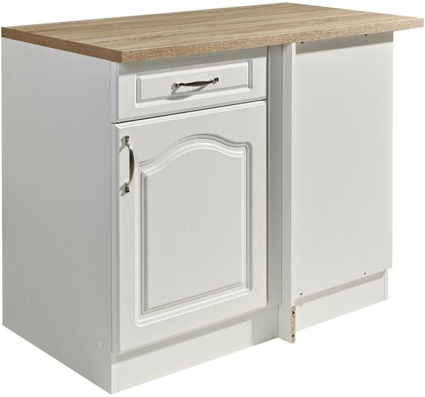 wiho Küchen Eckunterschrank Linz 100 cm breit, Planungsmaß 110 cm, in Landhaus-Optik