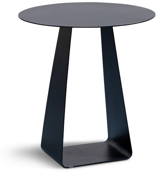 M2 Kollektion Beistelltisch FREDDY, Schwarz, Metall, Ø 45 x H 50 cm
