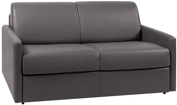 Vente-unique - CALIFE Sofa Kunstleder Grau - B 223 cm94 cm x H 85 cm x L 150 cm