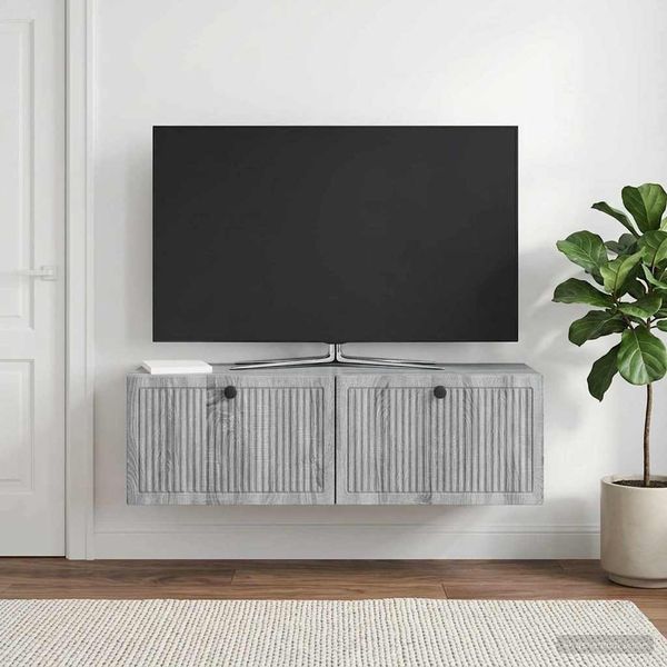 vidaXL Wandmontierter TV-Schrank Graues Sonoma 98 x 31 x 30 cm 898051