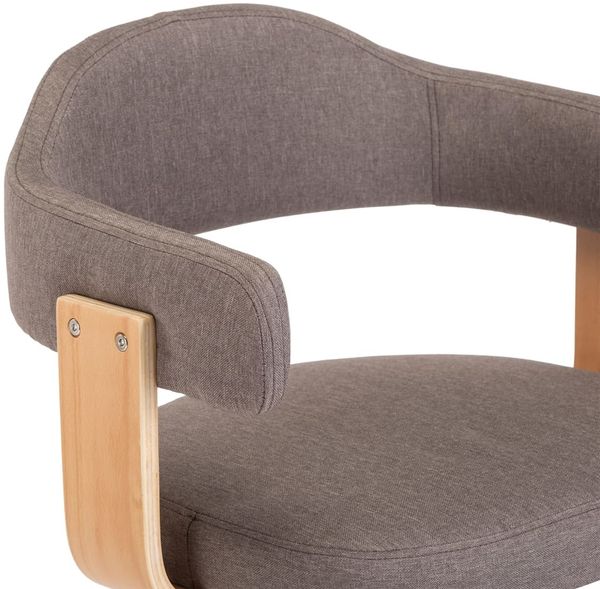 vidaXL 2 Stk. Barhocker Bugholz und Stoff Taupe 327339 Bild 7