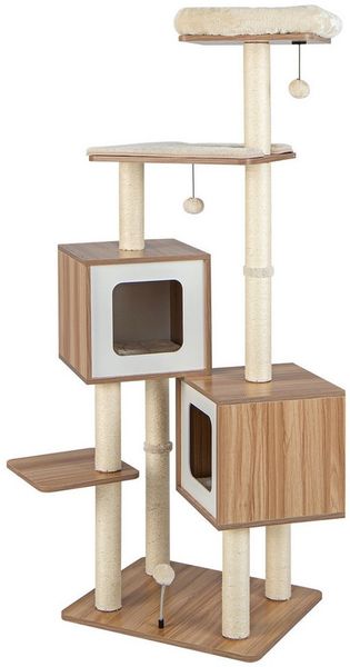 COSTWAY Kratzbaum 163 cm Katzenbaum, mit Sisal & Kissen