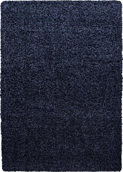 Hochflor Teppich Lux rechteckig - 120x170 cm - Marineblau