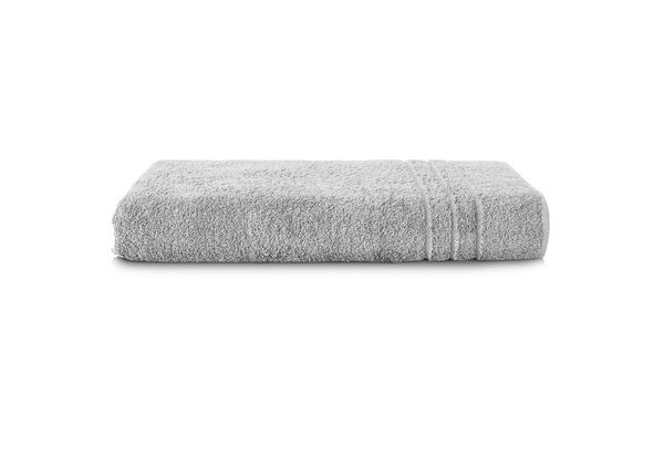 Komfortec Badetuch 100x200 cm aus 100% Baumwolle, Saunatuch XXL, Weich, Groß, Frottee, Schnelltrocknend, Silber