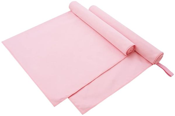 vidaXL Sporthandtücher 2 pcs Rosa 180 x 90 cm Polyester und Polyamid 42011490