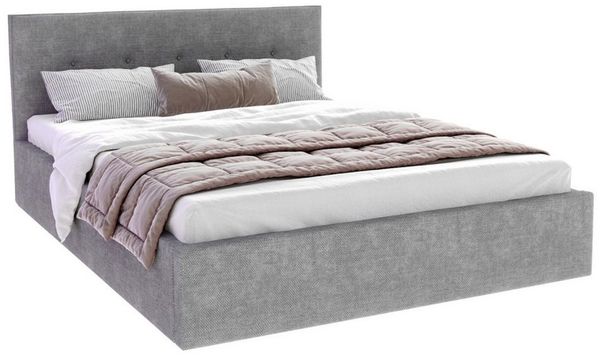 FDM Polsterbett BOHO Bettgestell 90x200, 120x200, 140x200, 160x200, 180x200cm (Polsterbett modern mit Bettkasten MADE IN EU - mit hochwertigem Ottawa Bezug, verfügbar 90x200 120x200 140x200 160x200 180x200cm, Bettrahmen, Bett, mit großen gepolsterten K...