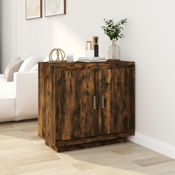 vidaXL Sideboard Räuchereiche 80x40x75 cm Holzwerkstoff 817234
