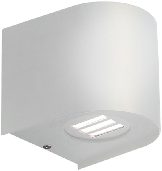 LED Außenwandleuchte, Kunststoff, weiß, H 10 cm