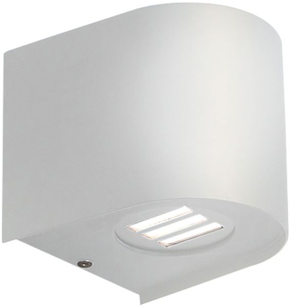 LED Außenwandleuchte, Kunststoff, weiß, H 10 cm