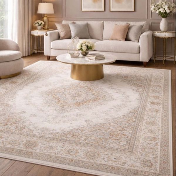 TaraCarpet Teppich TaraCarpet Ziegler Wohnzimmer,Schlafzimmer,Esszimmer, rechteckig, Höhe: 9 mm, Wohnzimmer, Schlafzimmer, Esszimmer Ziegler beige 133x195