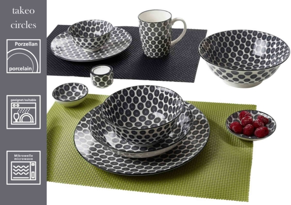 Ritzenhoff & Breker Takeo Circles Henkelbecher 350 ml 6er Set Bild 2