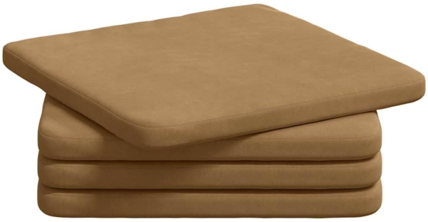 vidaXL Sitzkissen 4 pcs Braun 40 x 40 x 3 cm Samt 42015214