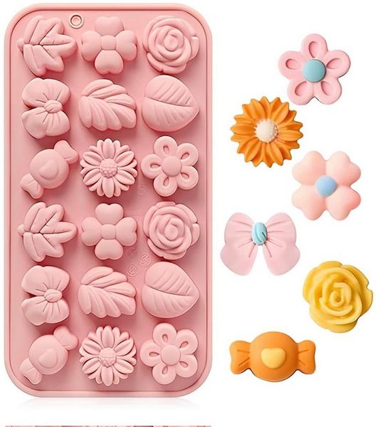 FOUORTUNATE-BEE Silikonform Blumen Formen 3D Kerzen Silikonformen Gießformen, (DIY Kerzen Seife Herstellung, Blumen Kerzenformen Zum Gießen)