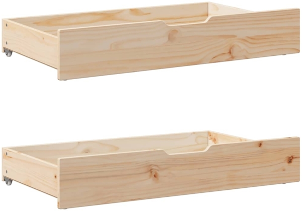 vidaXL Massivholzbett mit Schubladen 135x190 cm Kiefer 3301938 Bild 5