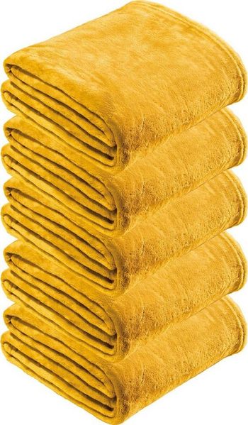 Wohndecke Wohndecke 5er-Pack "Amarillo", REDBEST, Fleece Uni