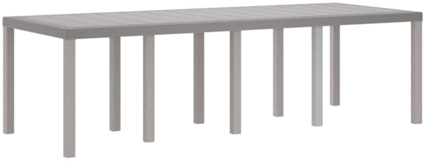 vidaXL Garten-Esstisch Hellgrau 250 x 100 x 73 cm Poly-Rattan 871695