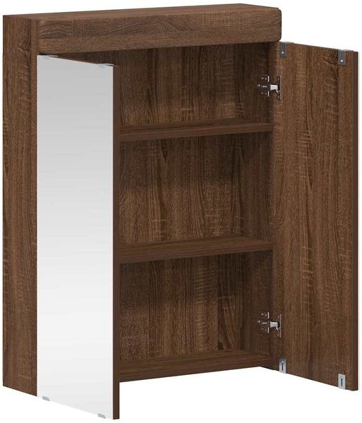 vidaXL Badezimmerspiegelschrank TULUM Braun Eichen-Optik Holzwerkstoff 880368 Bild 5