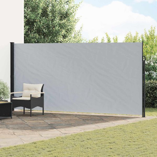 vidaXL Ausziehbares Seitenmarkise Grau 600 x 180 cm Polyester 42035527