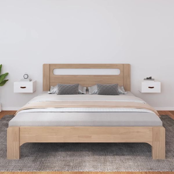 vidaXL Wand-Nachttische 2 Stk. Weiß 40x29,5x22 cm 820989