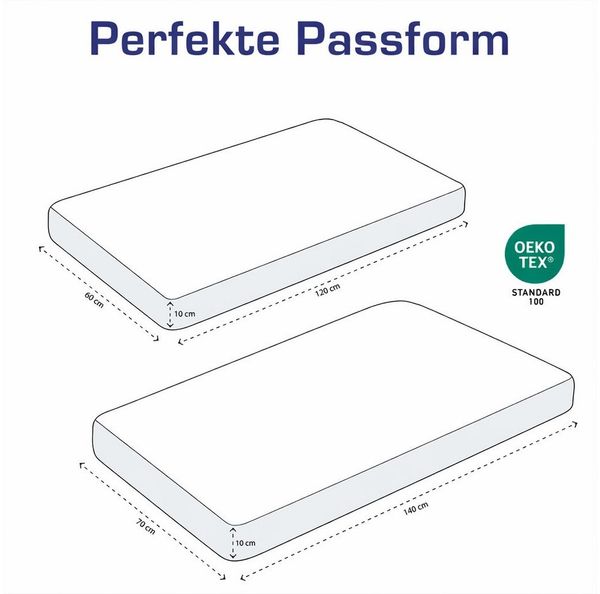 BRB HOME Spannbettlaken Spannbettlaken Babybett Spannbetttuch für Babybett Kinderbett, Gummizug: Rundum, (2 Stück), für Kinderbett, Wiege oder Stubenwagen mit Rundumgummizug
