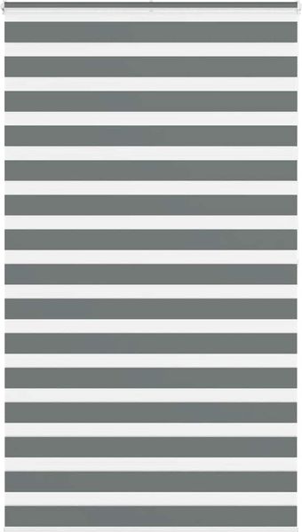 vidaXL Doppelrollo Dunkelgrau 135x200 cm Stoffbreite 130,9 cm Polyester 4014164
