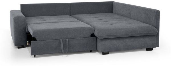 Beautysofa Ecksofa RAMO mit Schlaffunktion 160x200 cm, im Set mit Topper