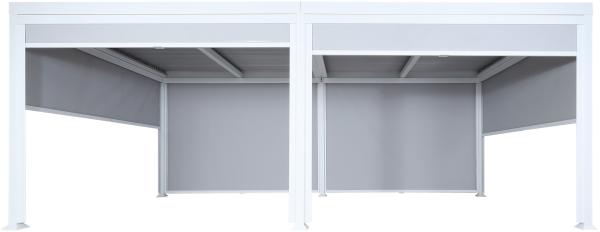 Mendler 'HWC-L41' Pergola mit 6 Seitenwände, Metall weiß, 3x6 m