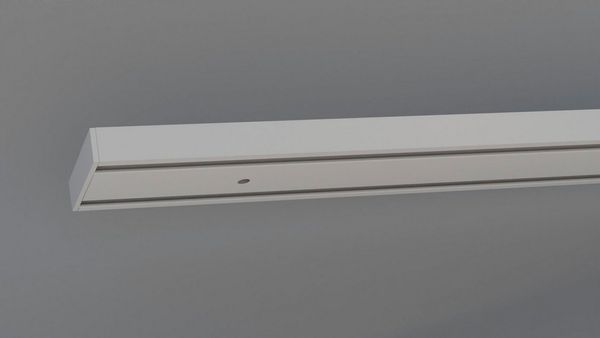 indeko Schienensystem Objektschiene, 2-läufig, Wunschmaßlänge, mit Bohren, verschraubt, Aluminium, Kunststoff, Innenlauf Gardinenschiene, Komplett-Set inkl. Gleitern&Montagematerial