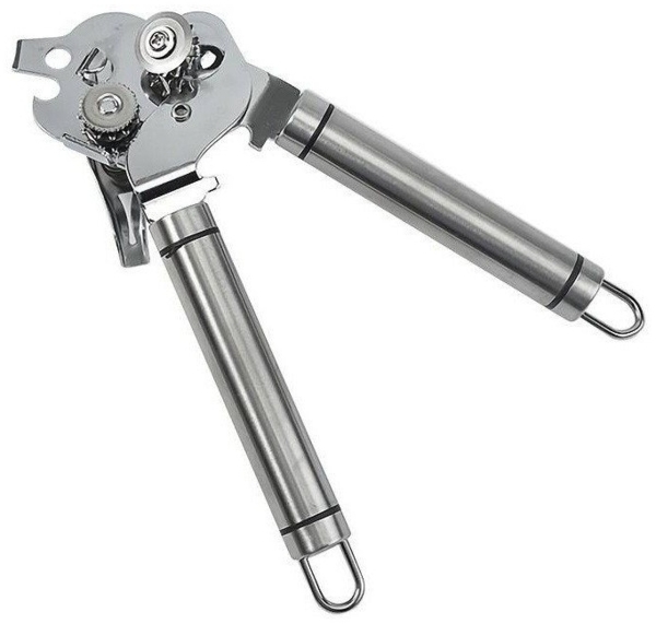 Dosenöffner aus hochwertigem Edelstahl – robust & ergonomisch, 21 cm, silber