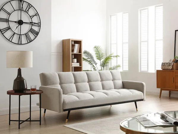 Vente-unique - ROREMA Sofa Stoff Beige - B 82 cm x H 75 cm x L 193 cm