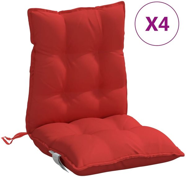 vidaXL Niedriglehner-Auflagen 4 Stk. Rot Oxford-Gewebe 377690 Bild 2
