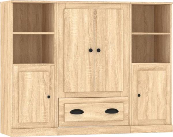 vidaXL Highboards 3 Stk. Sonoma-Eiche Holzwerkstoff 3185322