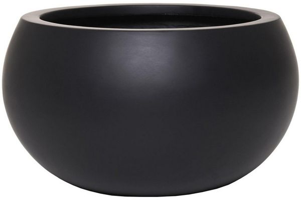 VIVANNO Blumentopf Fiberglas MORINO Rund - Anthrazit Matt (1 St), 45x21 cm