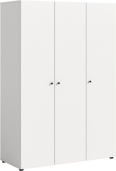 Home affaire Kleiderschrank BILLINGS, Schlafzimmerschrank, Schrank, Garderobenschrank (OTTO BESTSELLER, Garderobe & Schlafzimmer) Breite 130cm, weiß, 3-türig, inkl. 1 Kleiderstangen und 4 Ablageböden