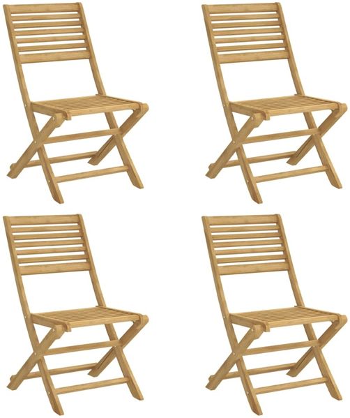 vidaXL Gartenstühle 4 Stk. Klappbar 48,5x61,5x87 cm Massivholz Akazie 365740 Bild 2