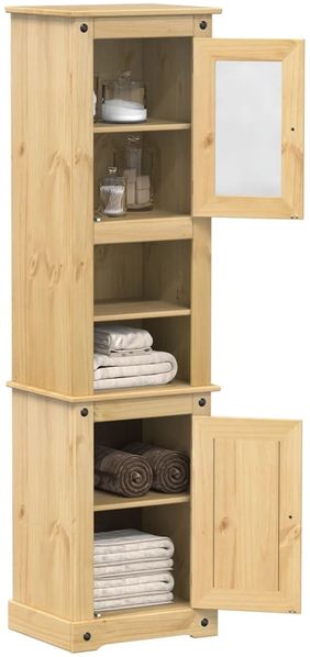 vidaXL Badschrank Corona 50x40x185 cm Massivholz Kiefer 4002792