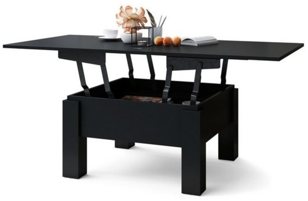 designimpex Couchtisch Design Oslo Tisch höhenverstellbar aufklappbar Esstisch Bild 4