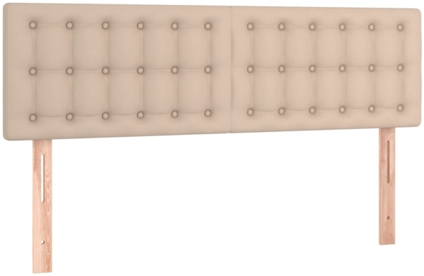 vidaXL Boxspringbett Matratze Cappuccino-Braun 140x190cm Kunstleder 3141124 Bild 5