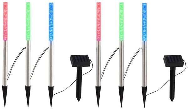 6er Set Solar LED Steckleuchten für den Außenbereich