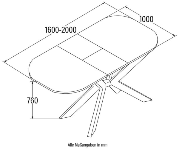 HOME DELUXE Essgruppe Oval Ausziehbar inkl. Sternfuß - 160 x 100 cm Light Oak 8 Stühle Beige Bild 10