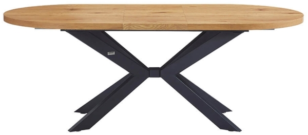 HOME DELUXE Essgruppe Oval Ausziehbar inkl. Sternfuß - 160 x 100 cm Light Oak 8 Stühle Beige Bild 8