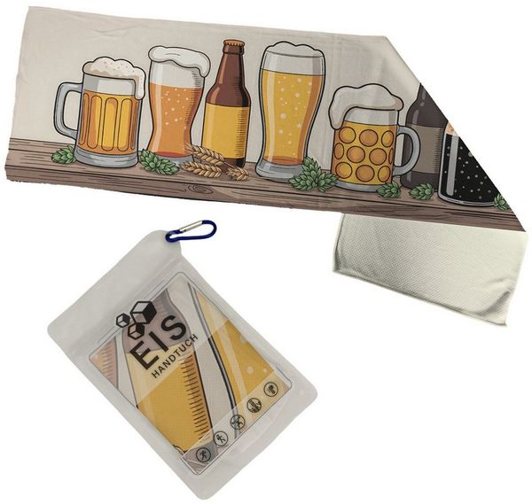 speecheese Sporthandtuch Bier Eishandtuch für Bierliebhaber mit unterschiedlichen Sorten