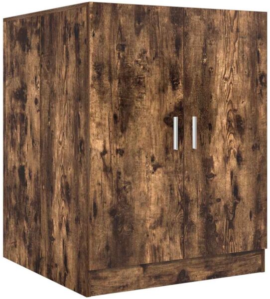 Waschmaschinenschrank, Waschküchenschrank Räuchereiche 71x71,5x91,5 cm de7960
